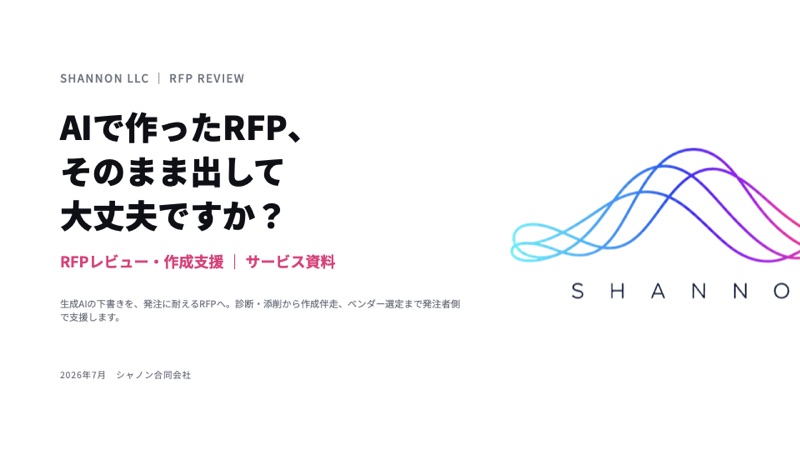 RFP レビュー・作成支援の資料表紙